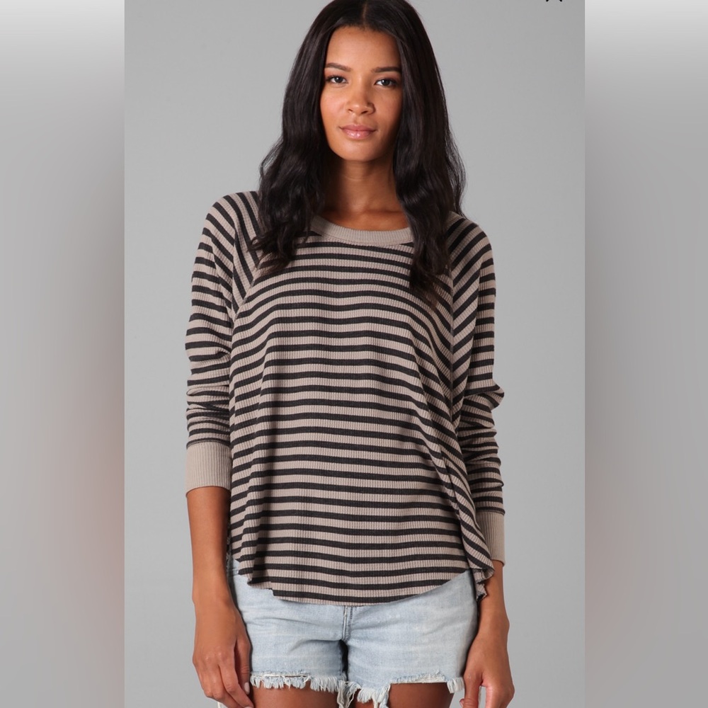 Free People….Love Bug Striped Thermal Tee
